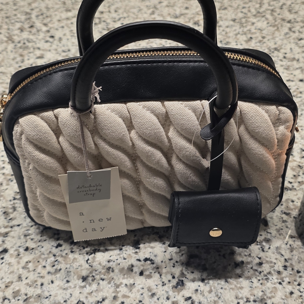 A New Day Black and Cream Women's Bag